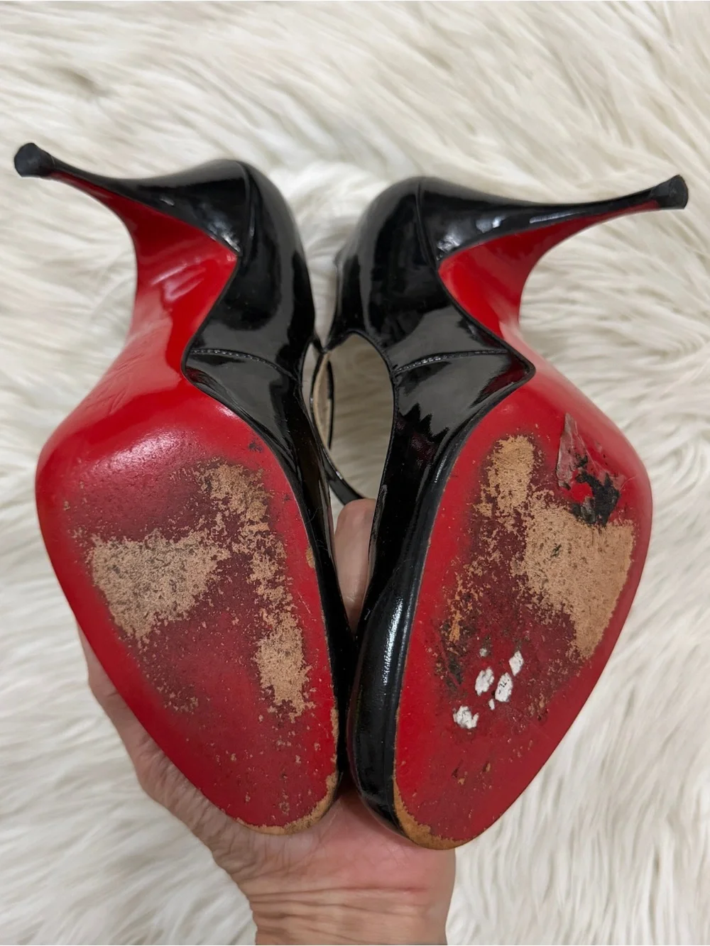 Christian Louboutin Black Patent Mary Jane Pumps